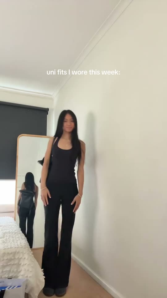 Showing off university outfits