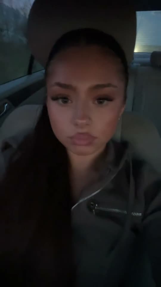 Woman in car slow-motion