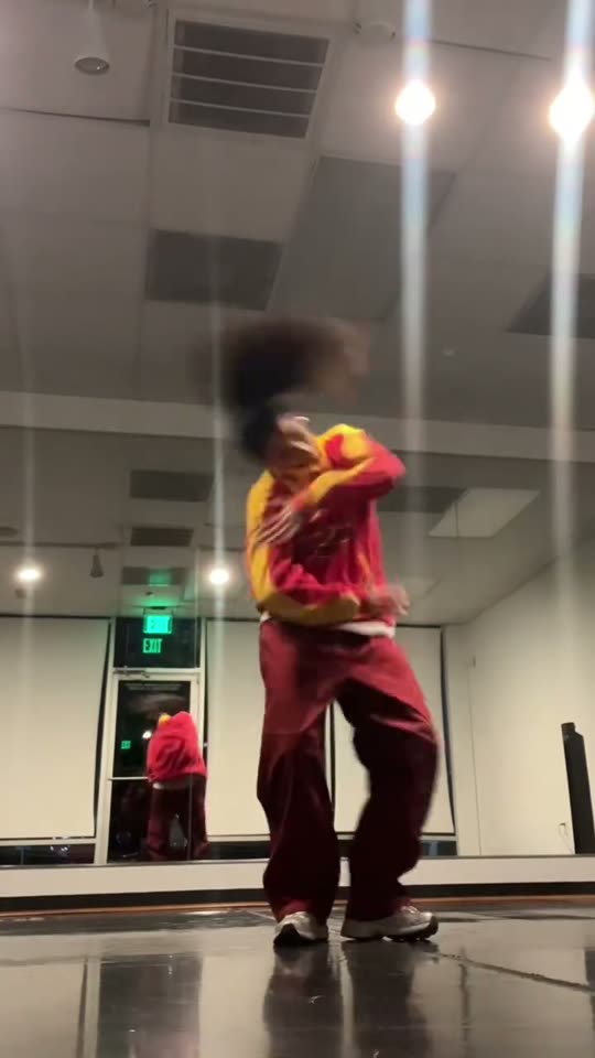 Person dancing in studio