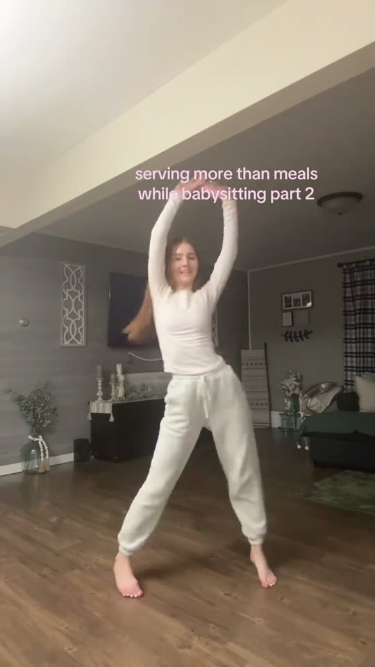 Dancing in a living room