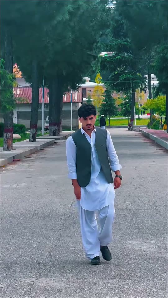Man walking in slow motion
