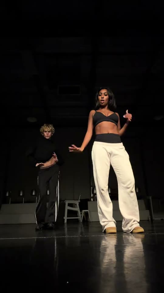 Two people doing a dance