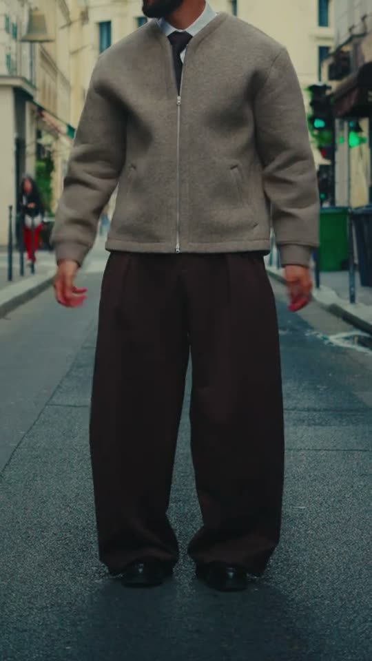 Man showing off his outfit