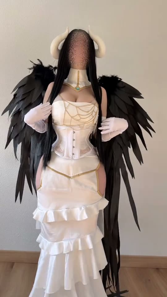 Anime character cosplay with wings