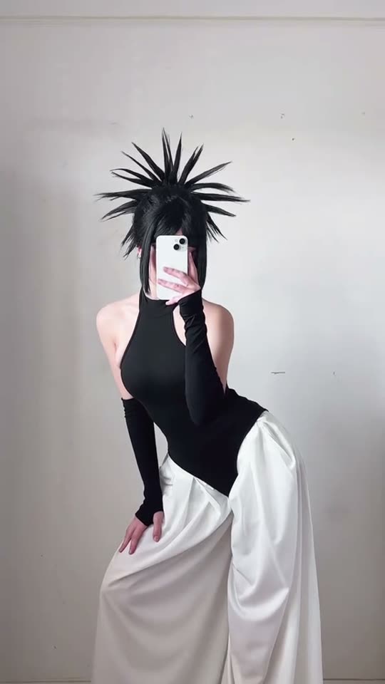 Anime character cosplay selfie