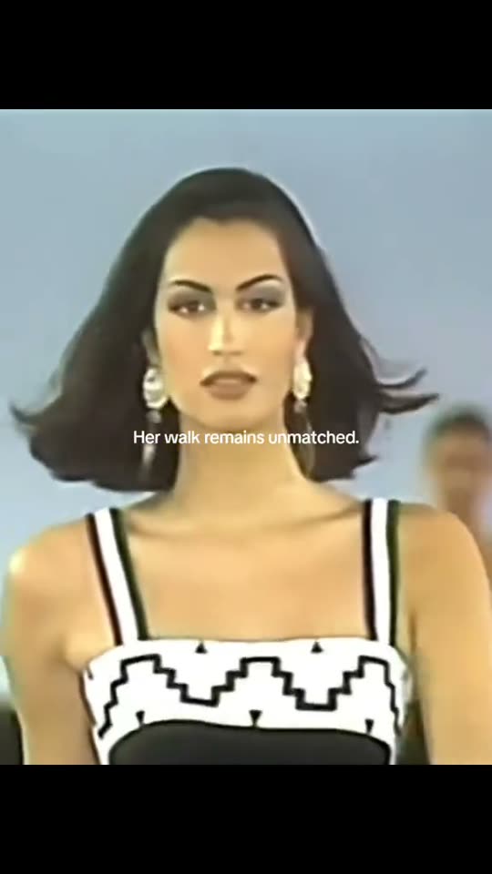 Model's iconic runway walk
