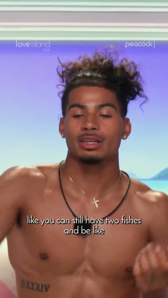 Man talks about two fishes