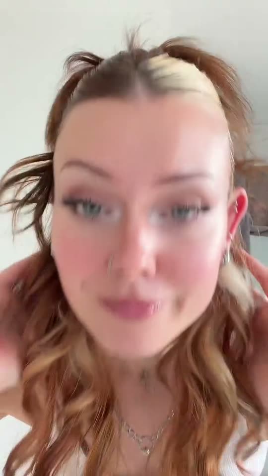 Makeup transformation with pigtails