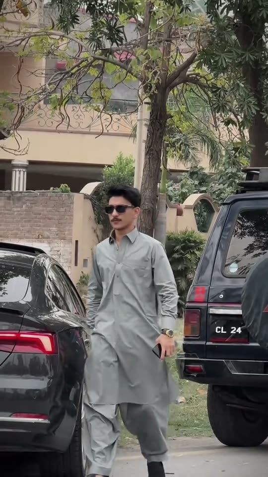 Man walking in slow motion