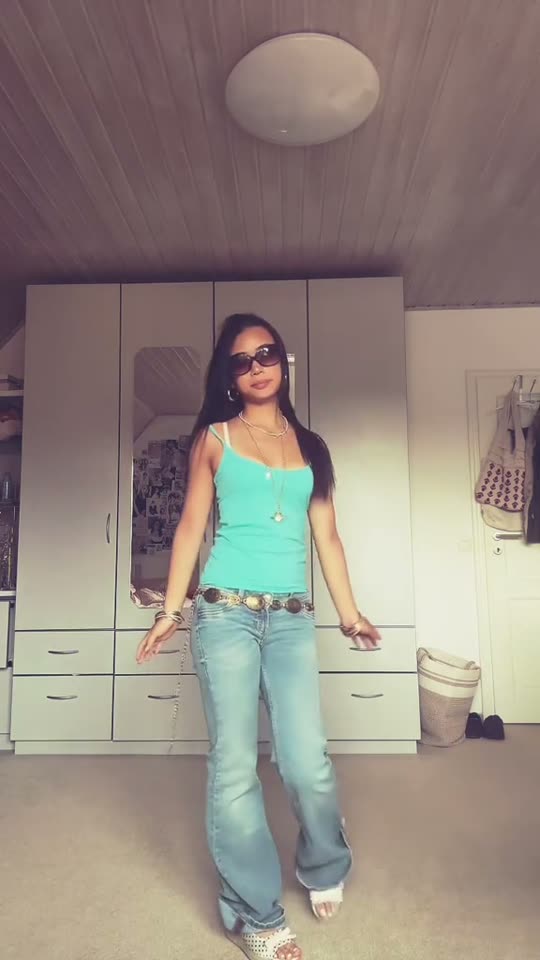 Dancing in a Y2K outfit