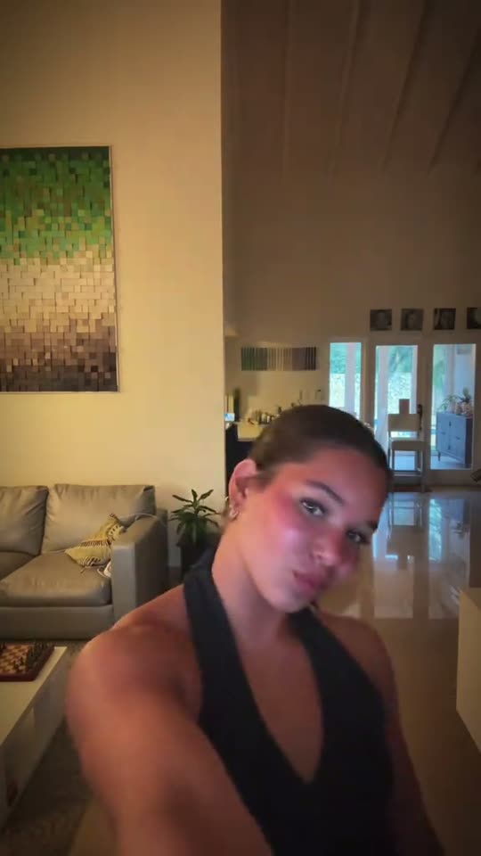 Woman poses in slow motion