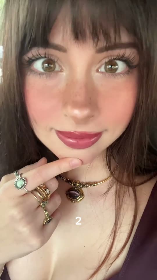 Glow-up with makeup and jewelry