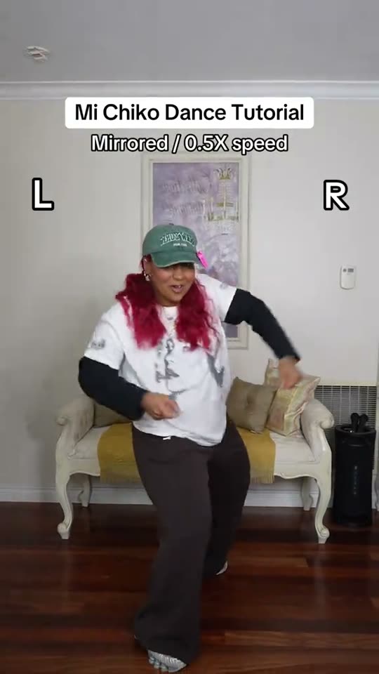 Demonstrating a dance tutorial