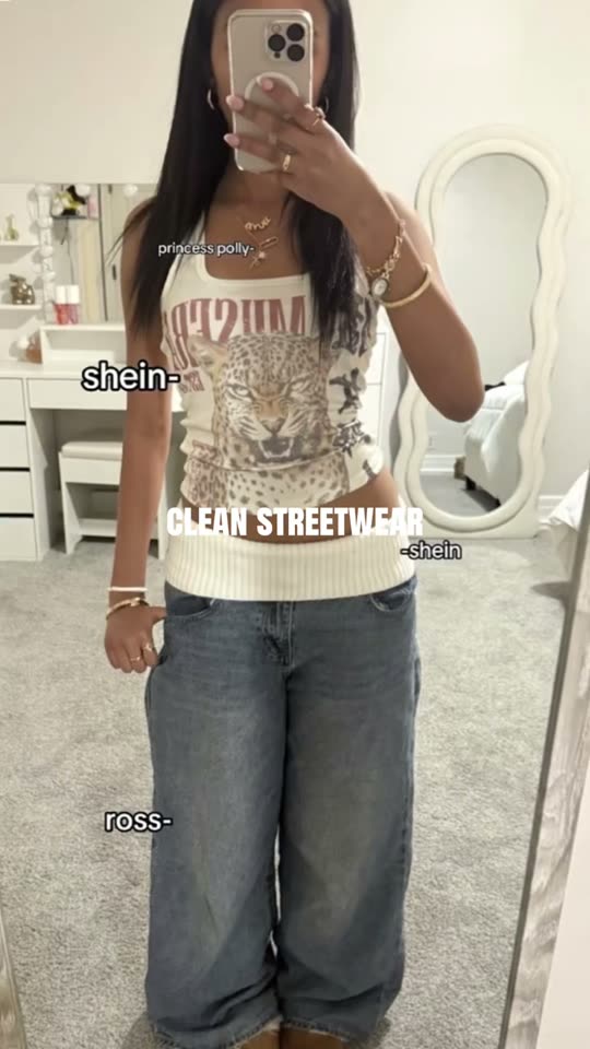 Showing off street style outfit