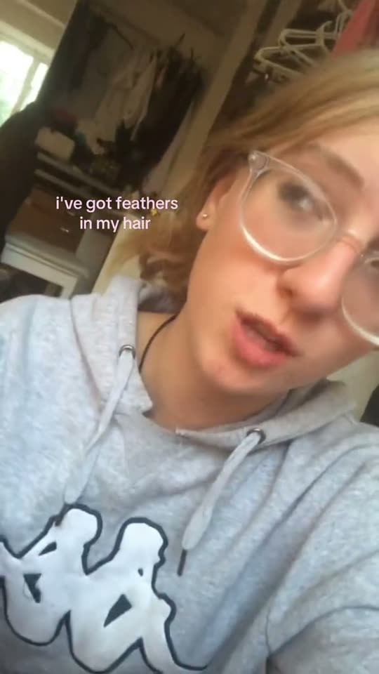 Feathers in hair glow-up