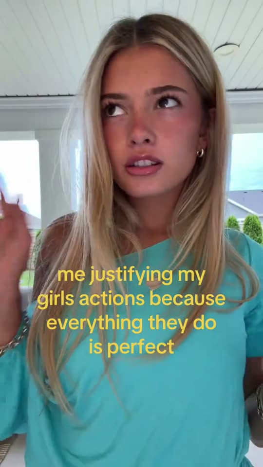 Woman justifying her friends' actions