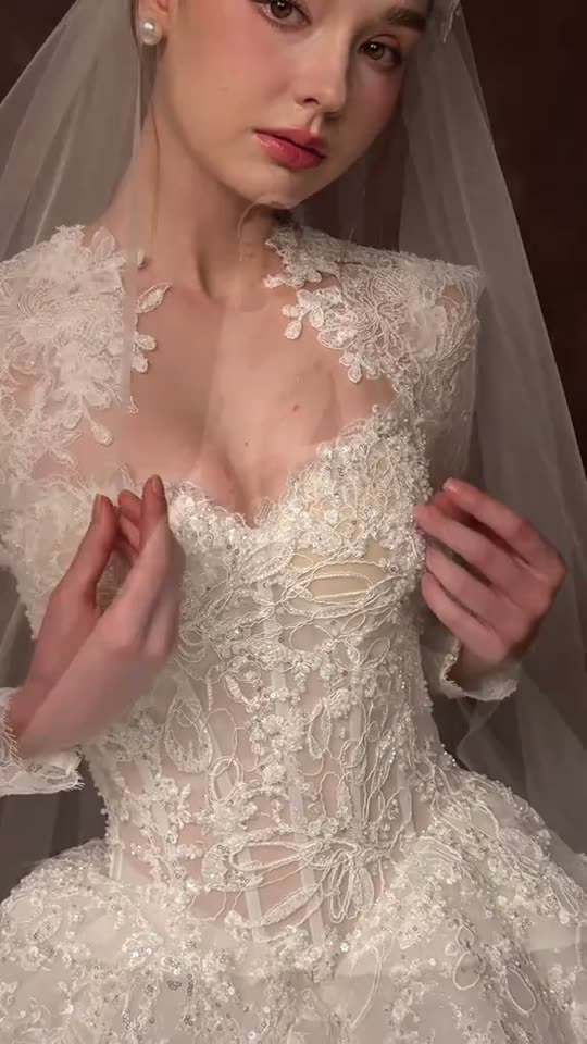 Bride in a white dress