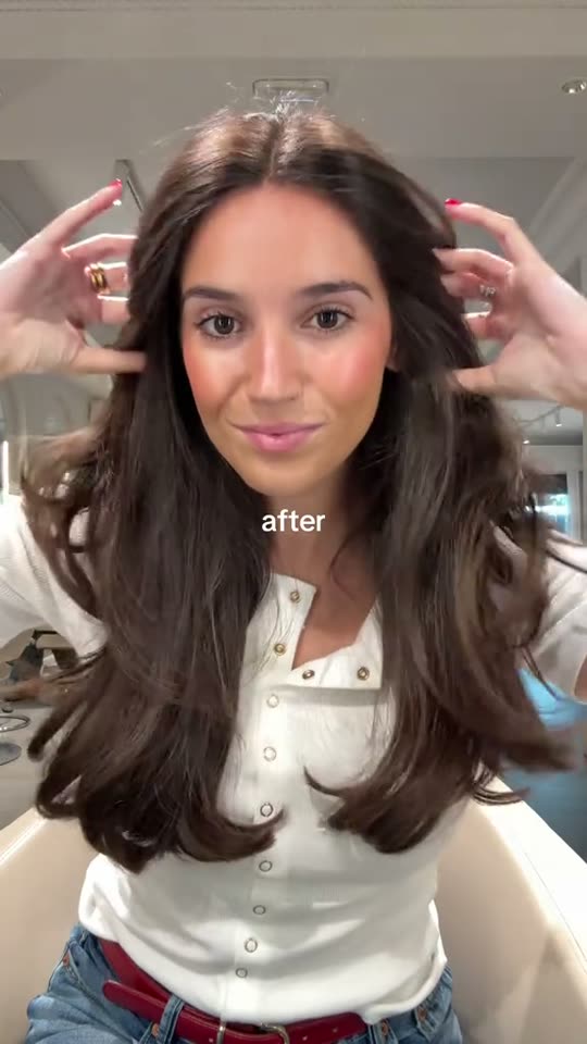 Hair transformation to long layers