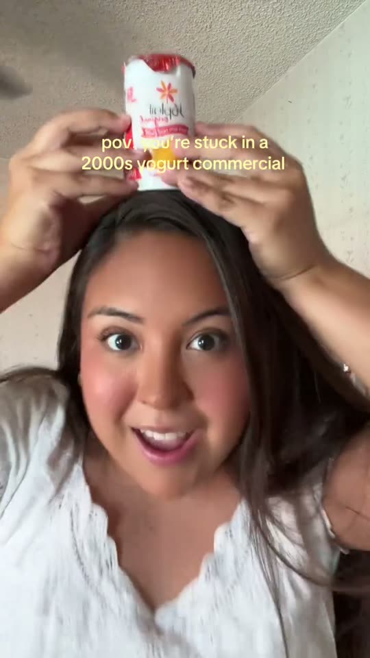 Yogurt on head commercial