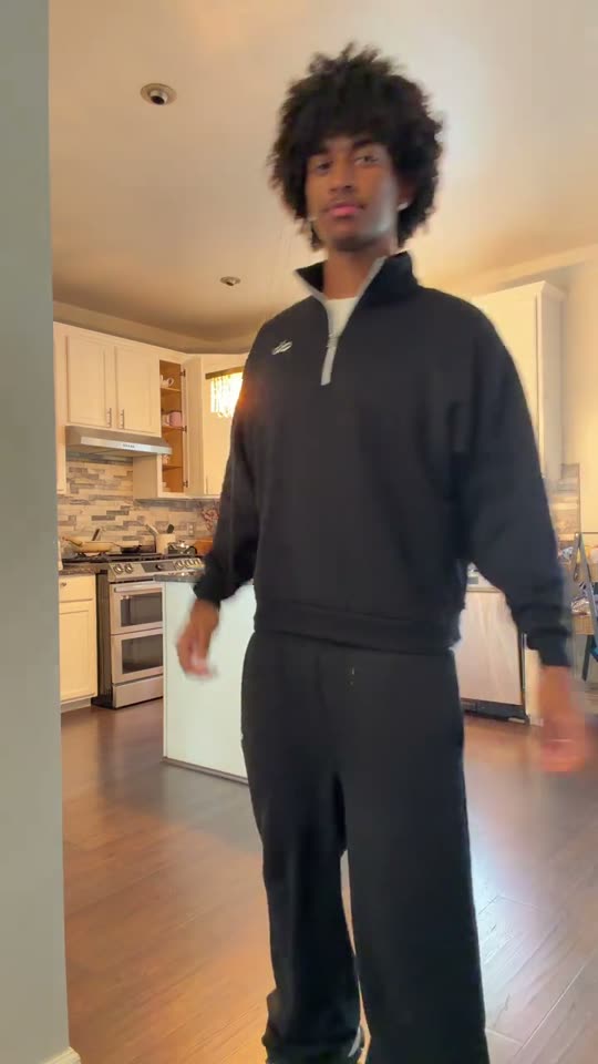 Man dancing in kitchen