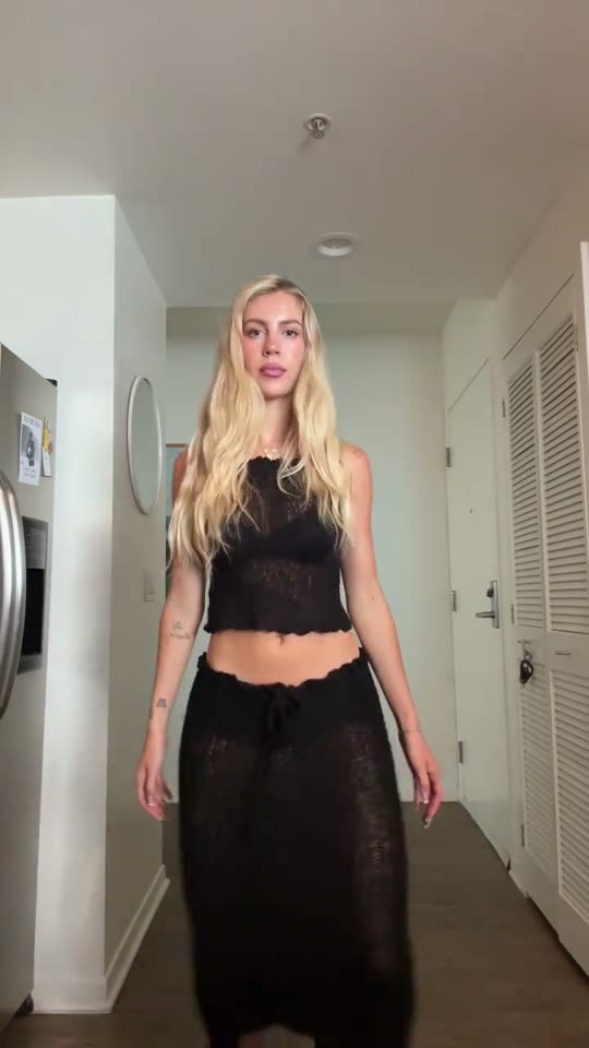 Woman dances in black outfit