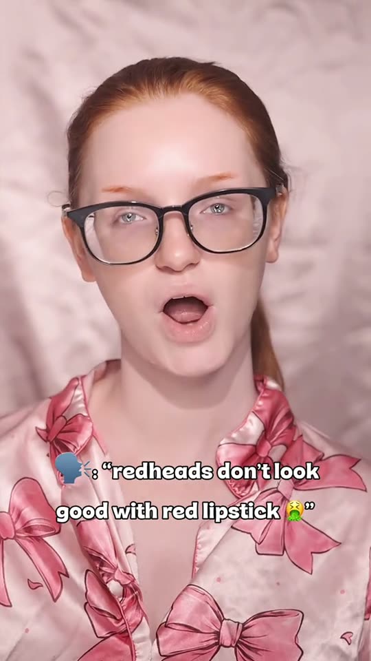 Redhead makeup transformation