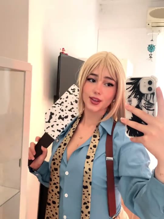 Cosplay with a dalmatian paddle