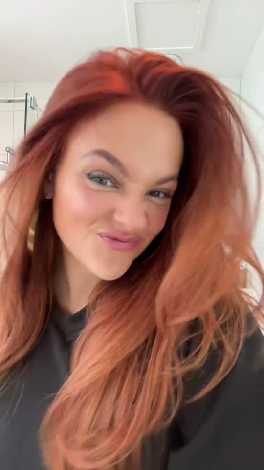 Hair transformation to red