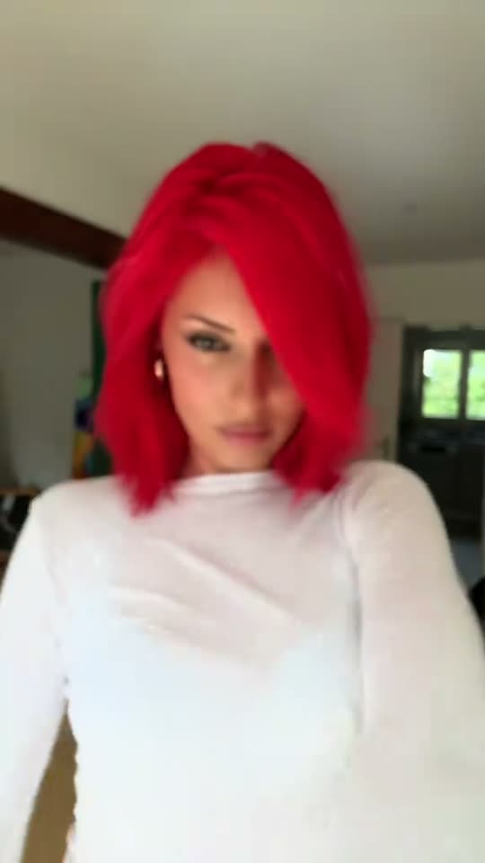 Hair transformation to red