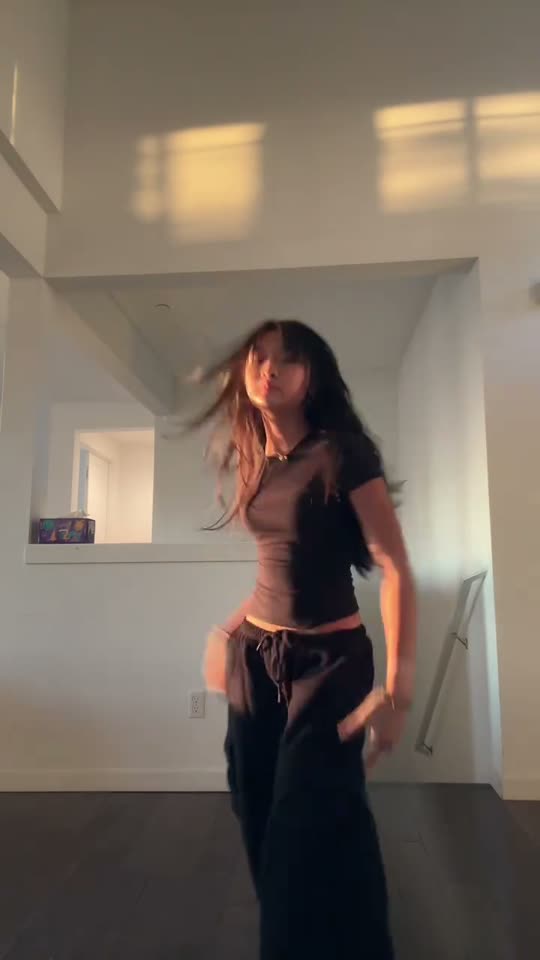 Girl dancing in a room