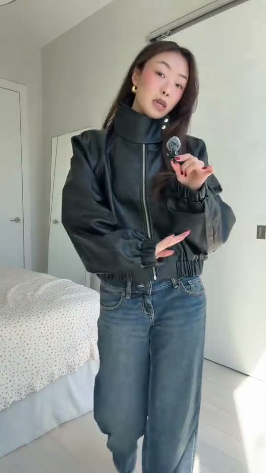Woman showing fall outfits