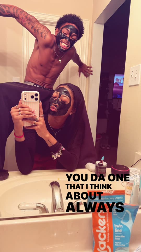 Couple with face masks