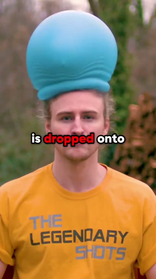 Balloon dropped on head