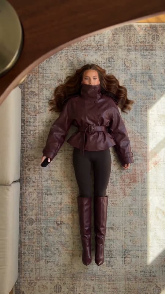 Lying on floor outfit transition