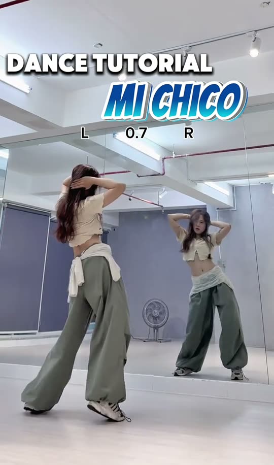 Woman dances in studio