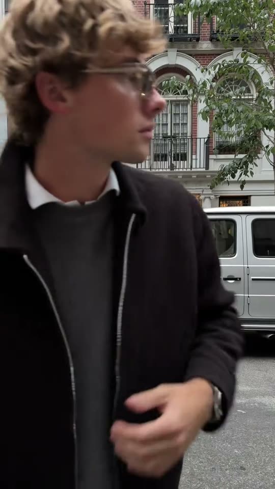 Man showing fall outfit