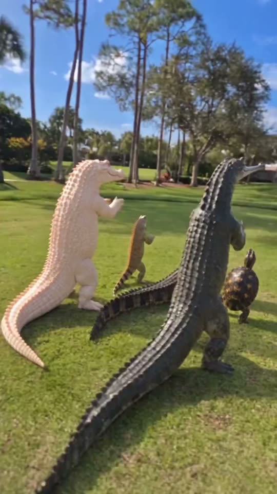 Crocodiles and friends dancing