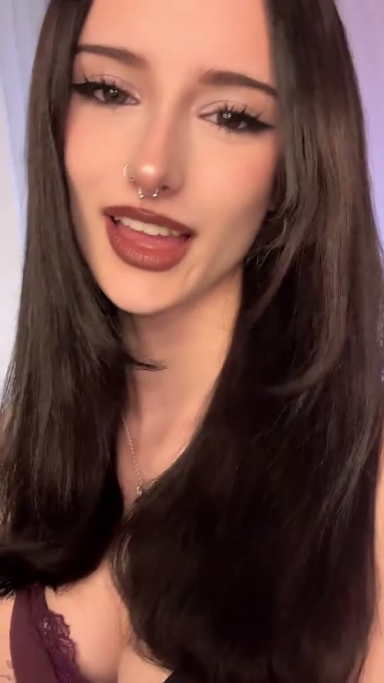 Woman lip syncs to music