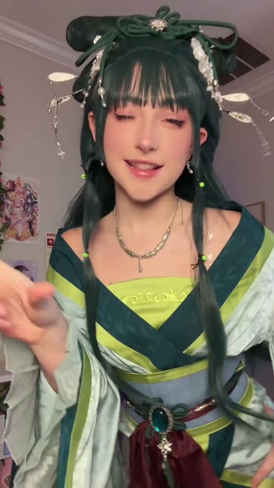 Anime cosplay in traditional attire