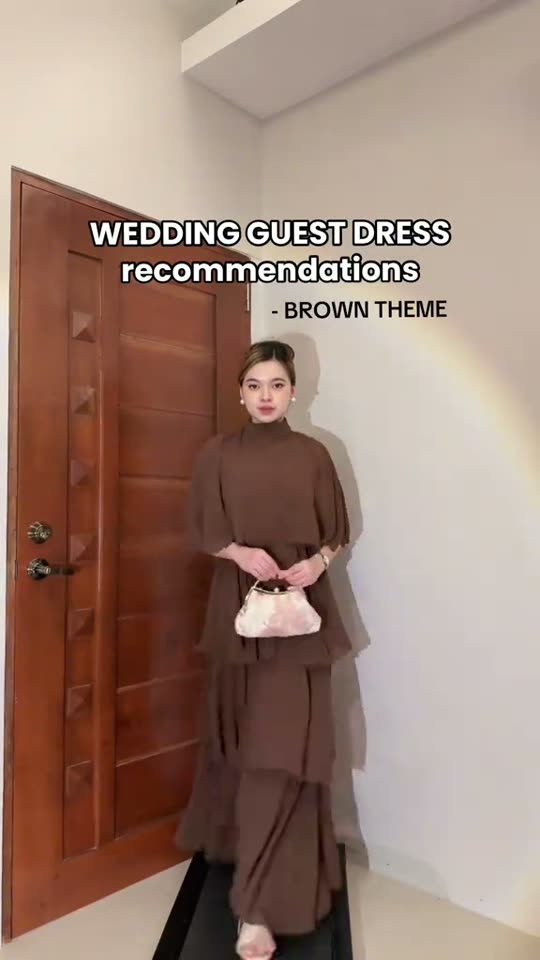 Wedding guest brown dress recommendation