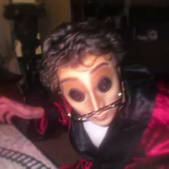 Button-eyed Coraline costume walk
