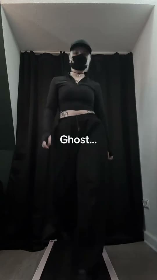Ghostly figure in black