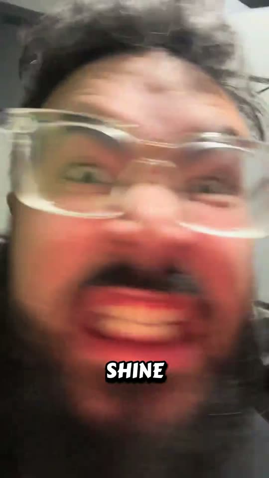 Man makes a funny face