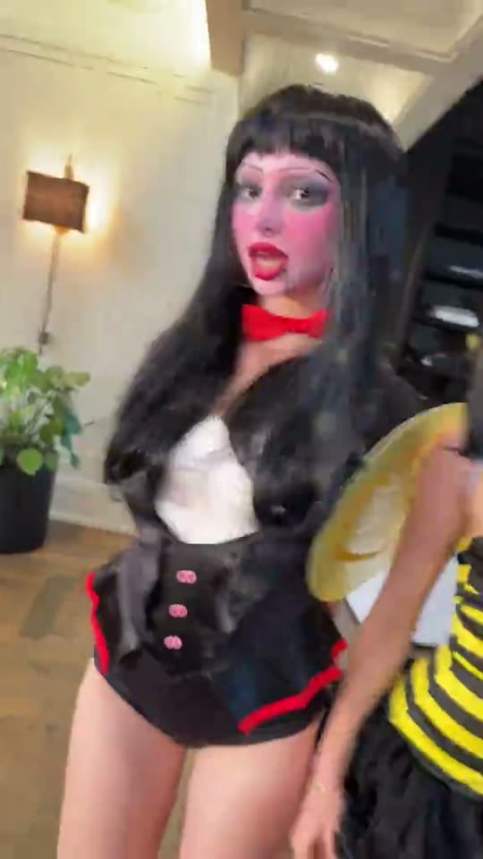 Showing off Halloween costumes
