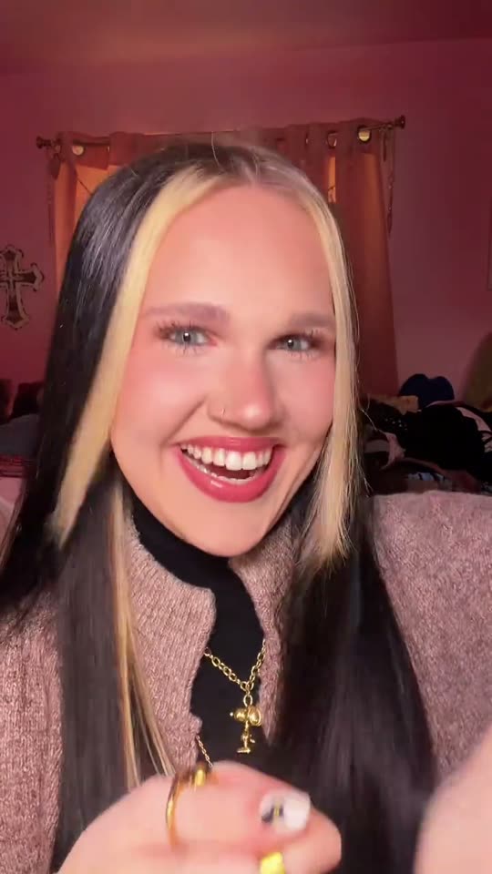 Makeup transformation with hair color
