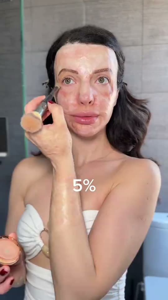 Applying makeup for transformation