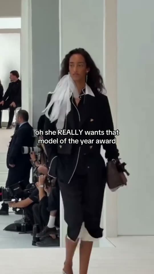 Model walks runway confidently