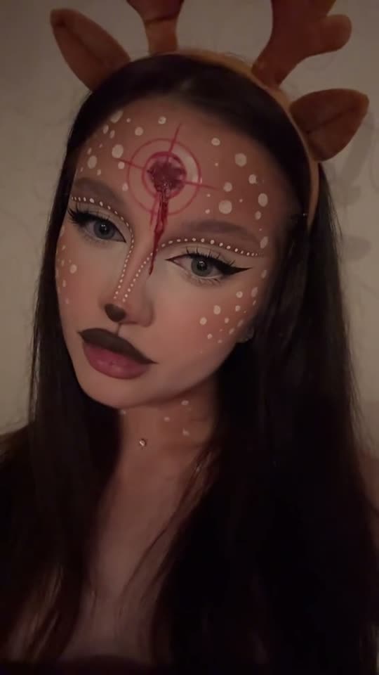 Deer Halloween makeup look
