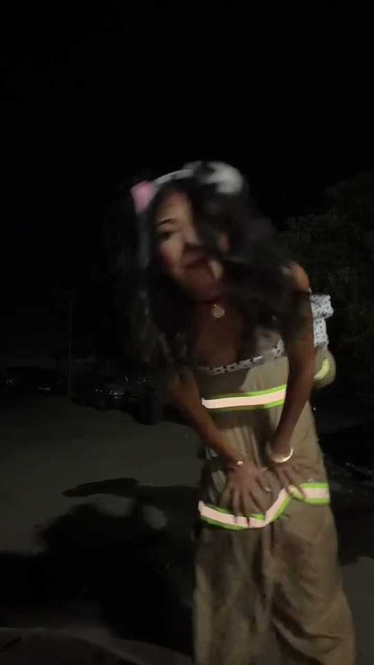 Woman in firefighter costume