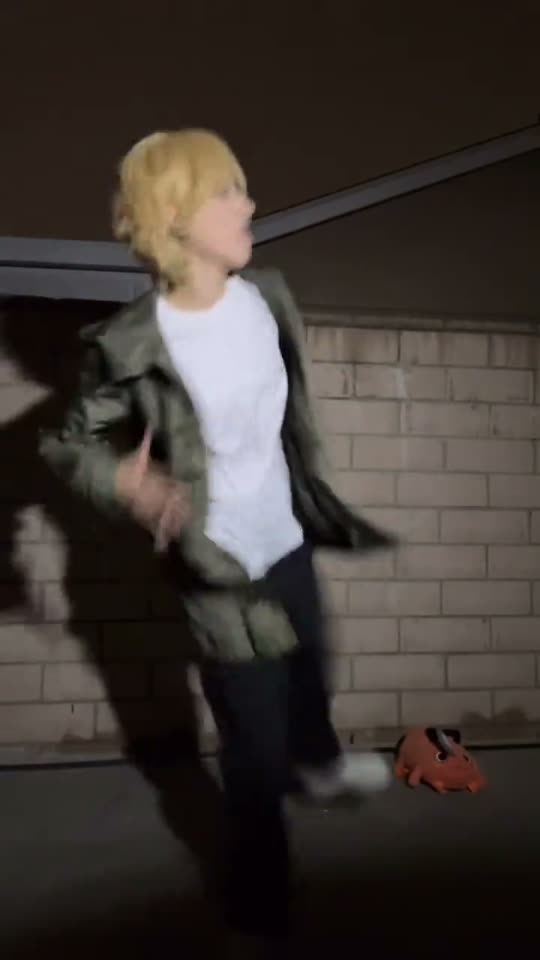 Cosplay dance in a wig